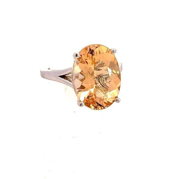 Natural Citrine Ring 6.5 14k W Gold 6.48 Cts Certified $3,950 310628 - Picture 9 of 16